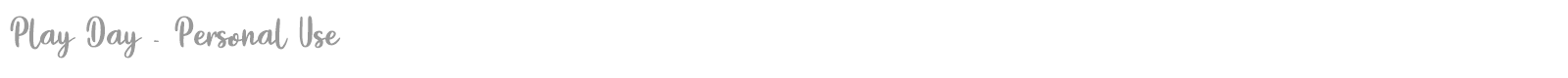 Play Day font preview